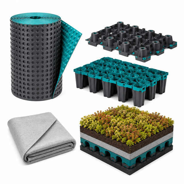  Drainage Membranes & Green Roofs - Xbau